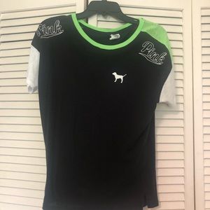 VS PINK black & neon green comfy top!